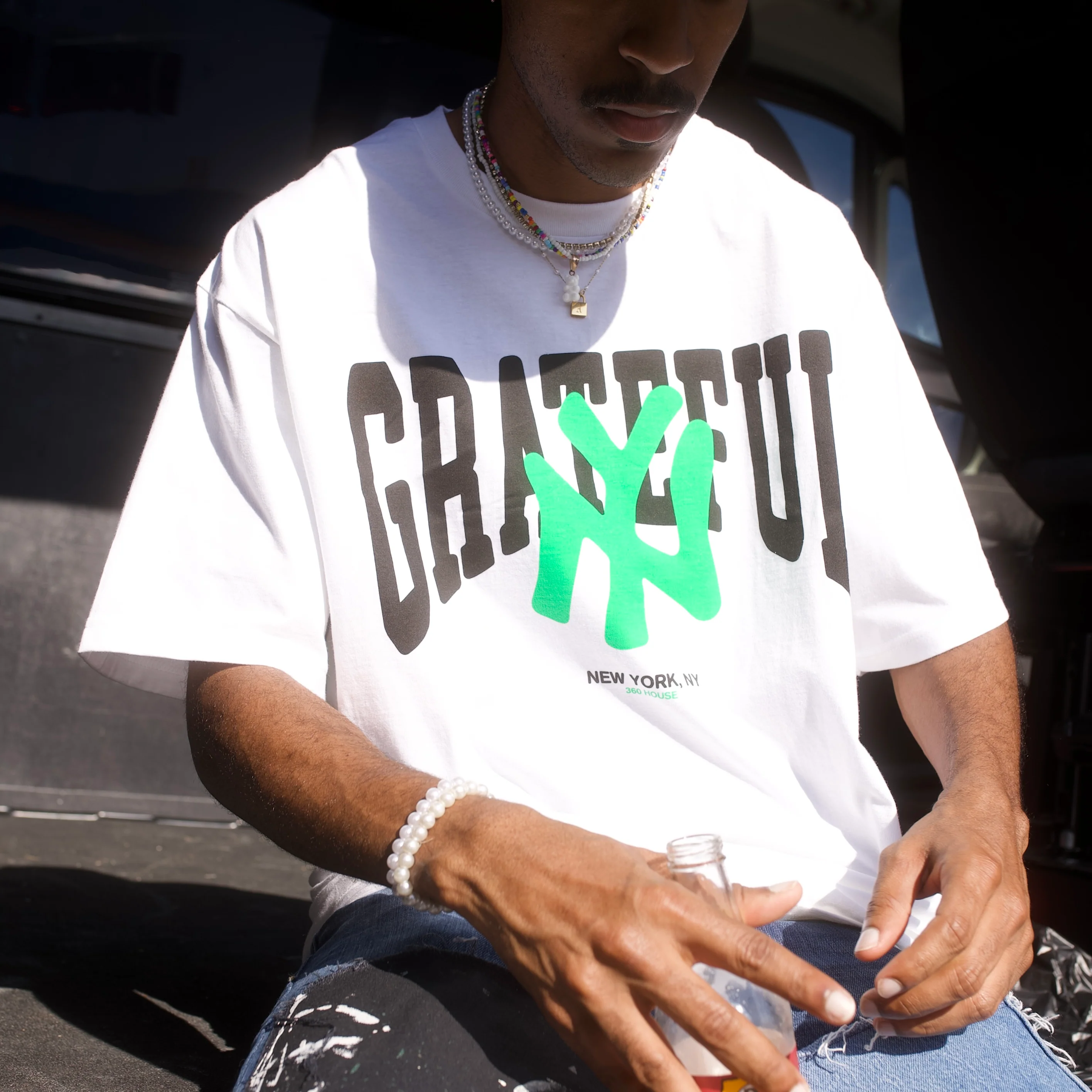 Arch Logo NY Tee - White - Image 3