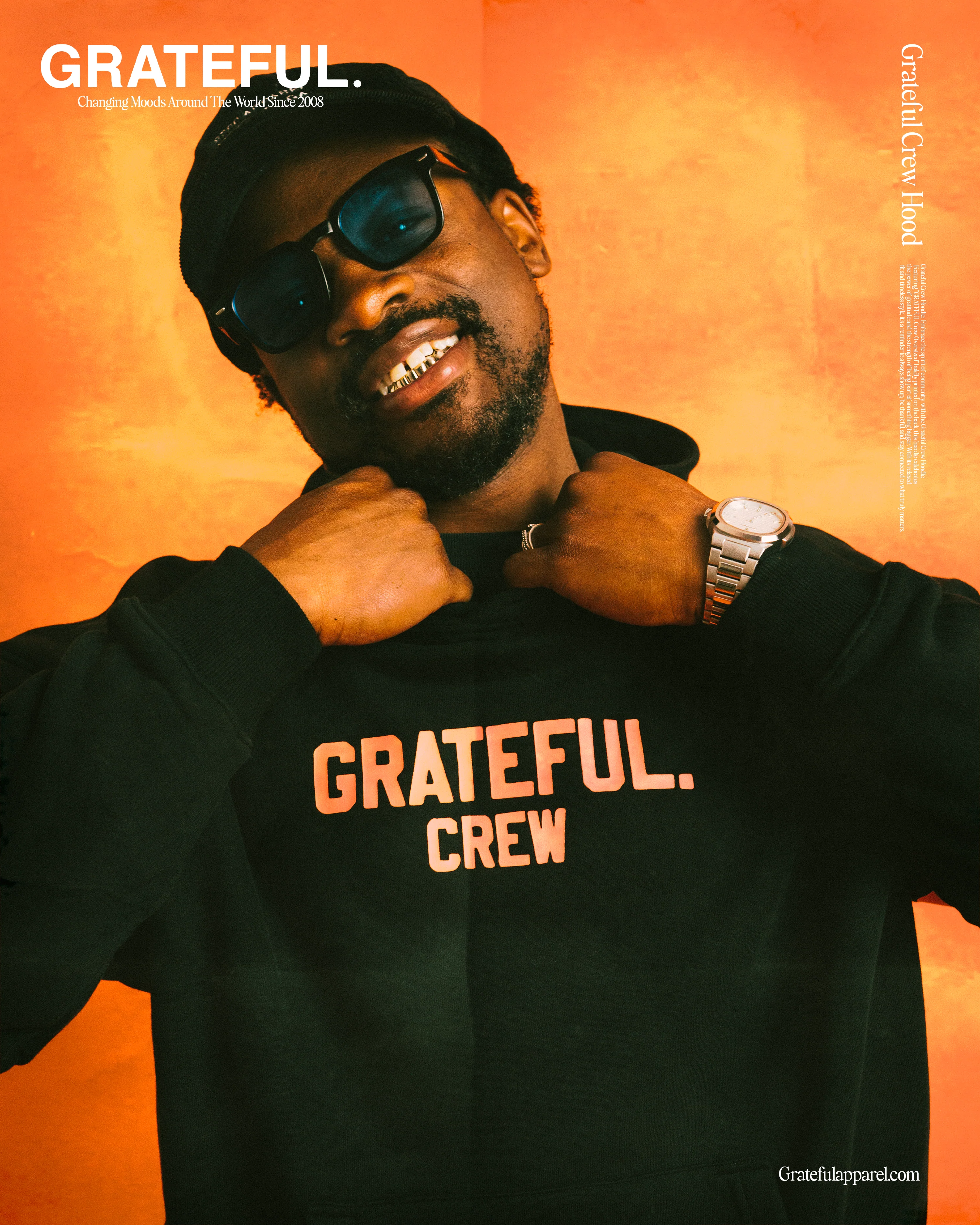 Grateful Crew Hood- Black - Image 3
