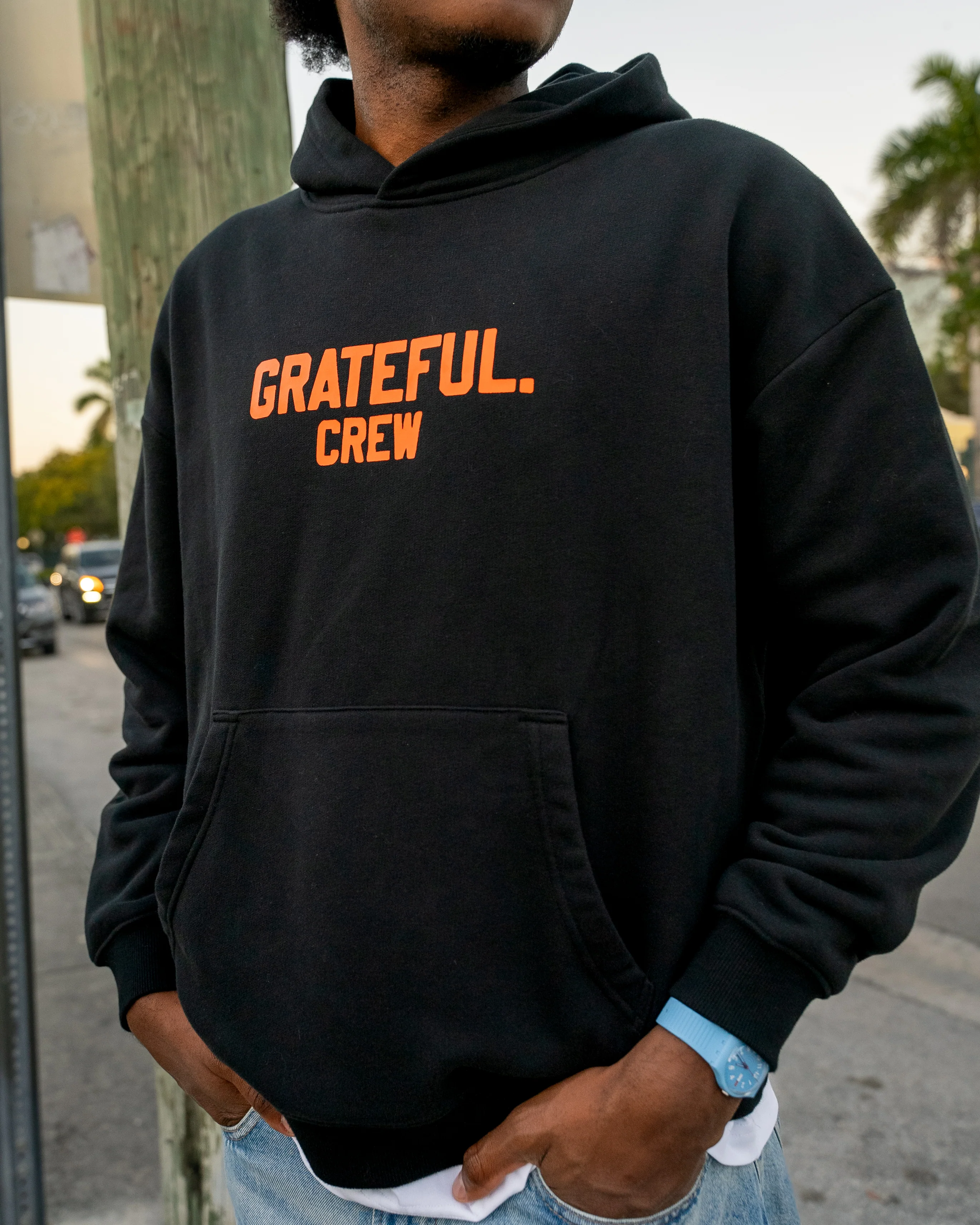 Grateful Crew Hood- Black - Image 6