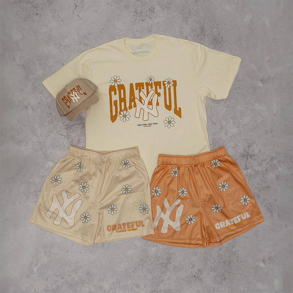 NY Flower Market Tee - Sand - Image 3